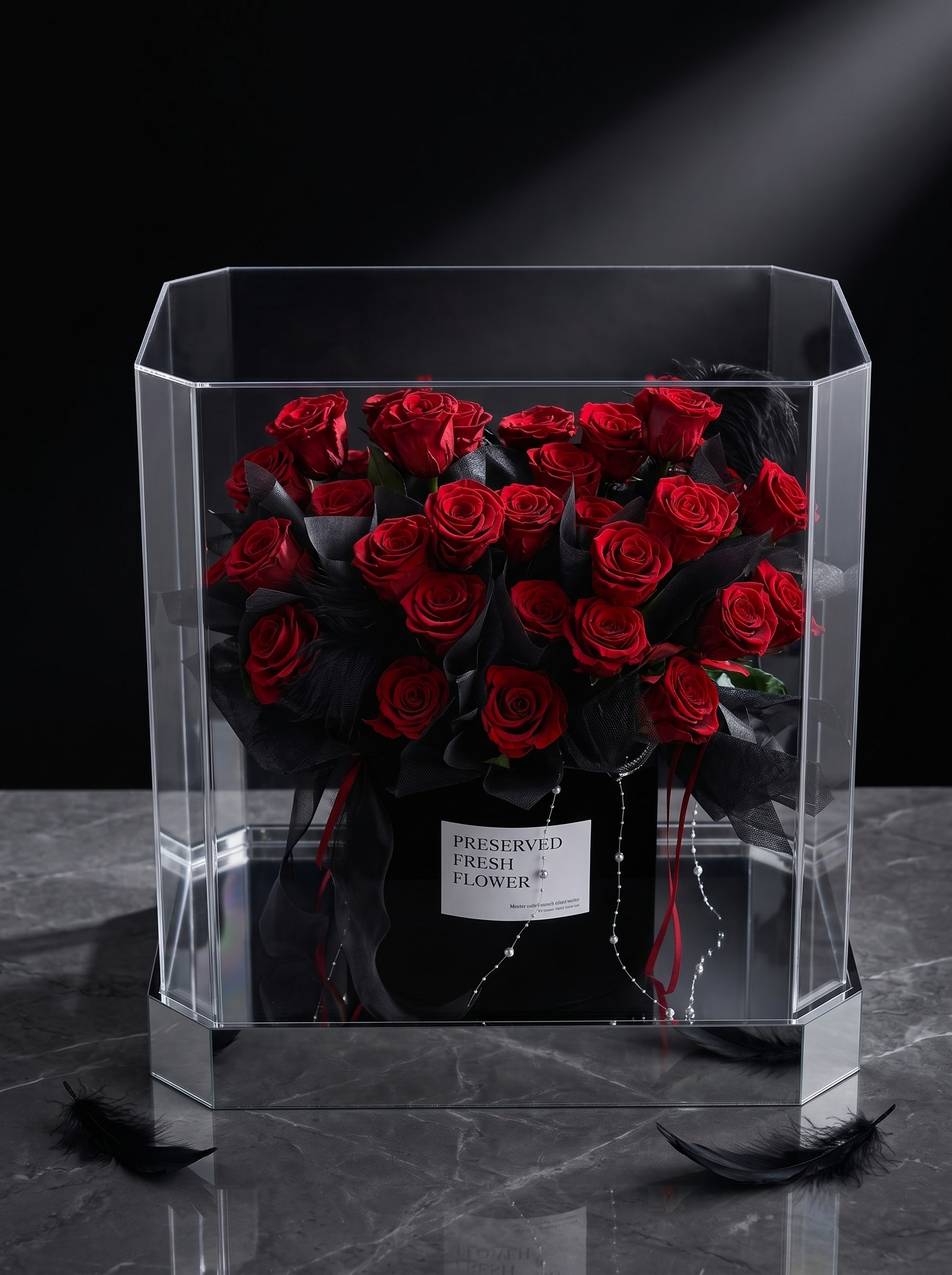 Large Bucket Bouquet of 33 Giant Roses