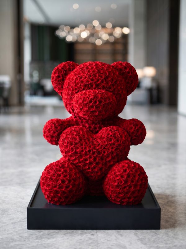 1.2m Preserved Rose Bear