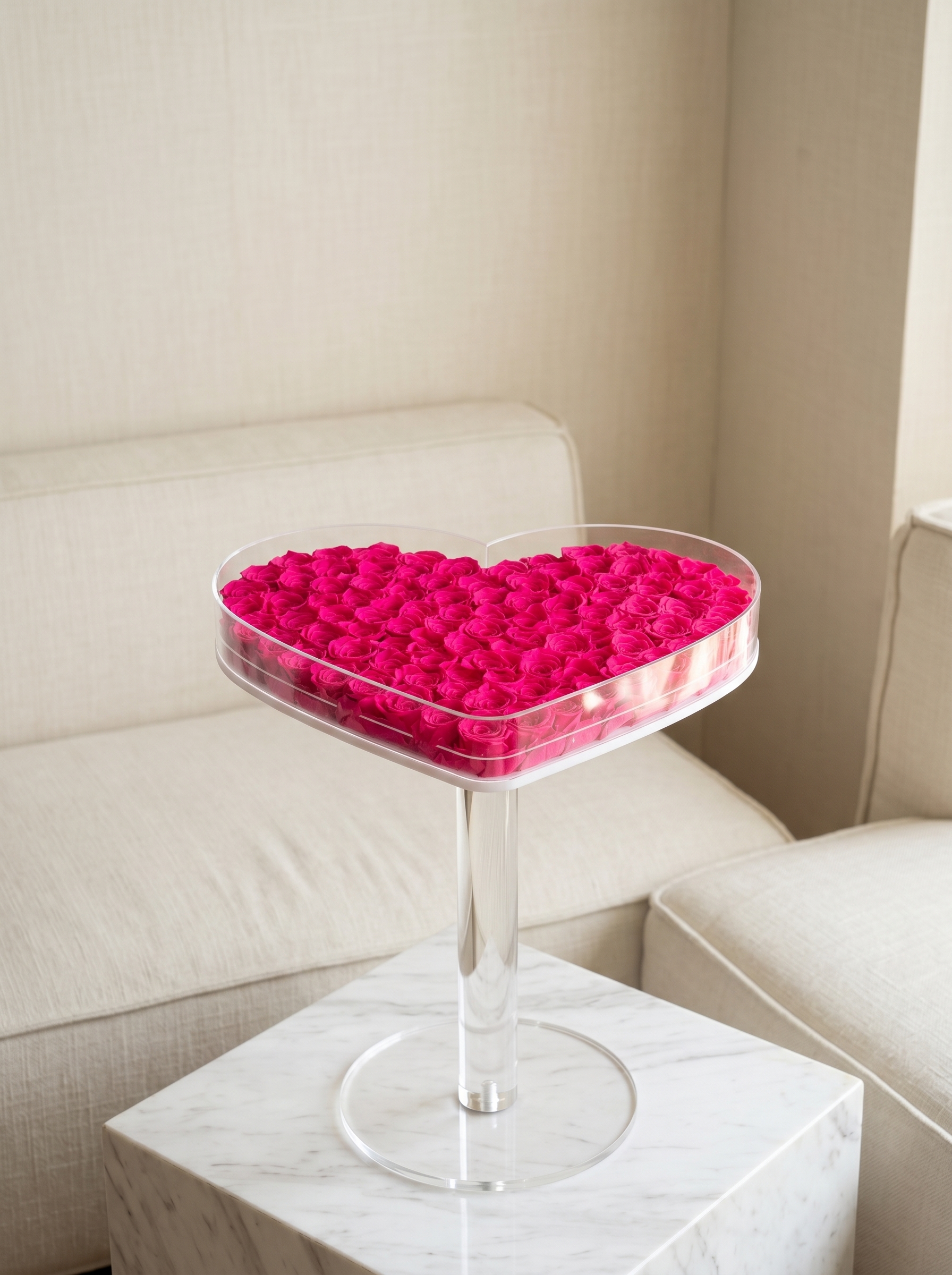 Heart-Shaped Rose Goblet