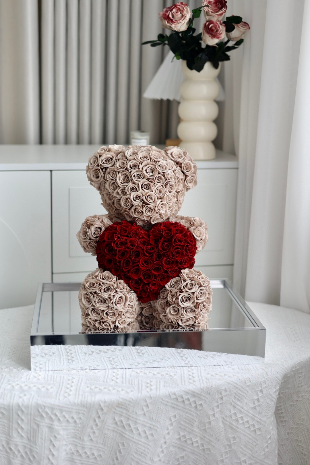 Color Block Rose Bear